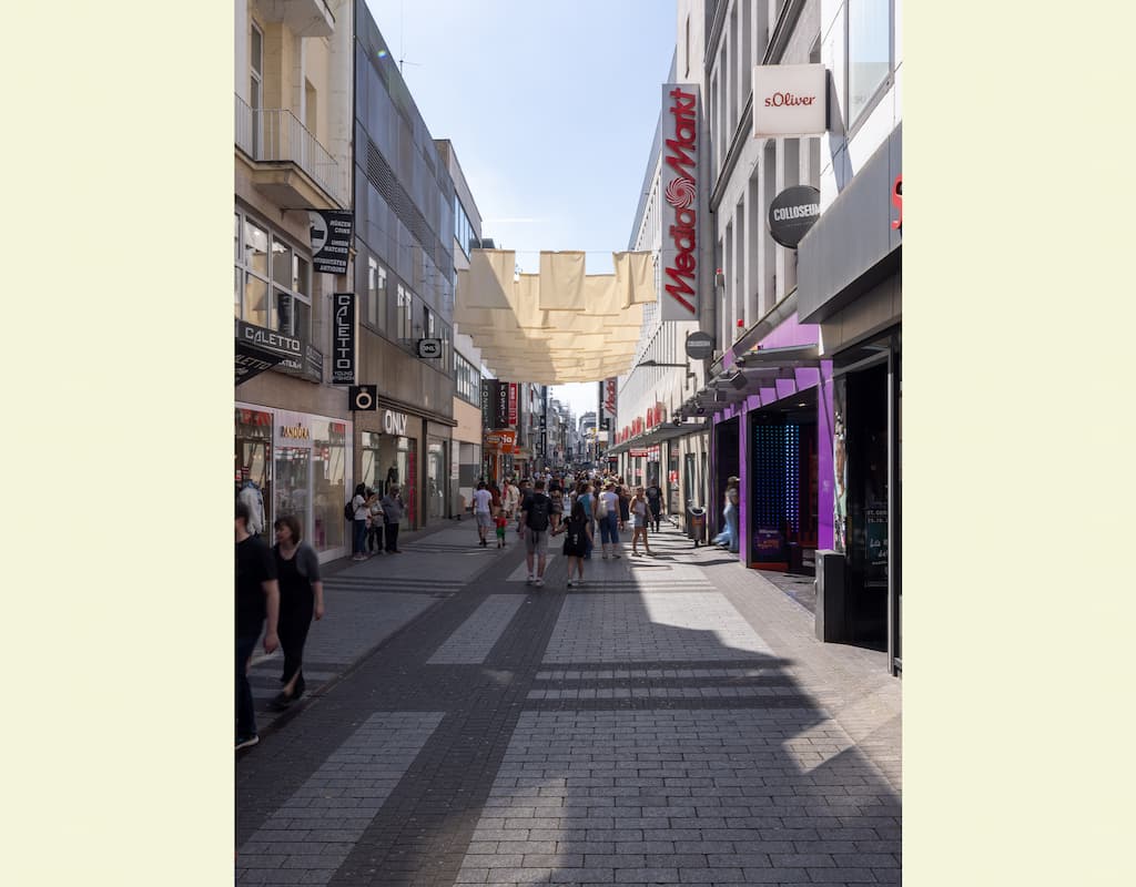 Hohe Straße heutzutage Fußgängerzone