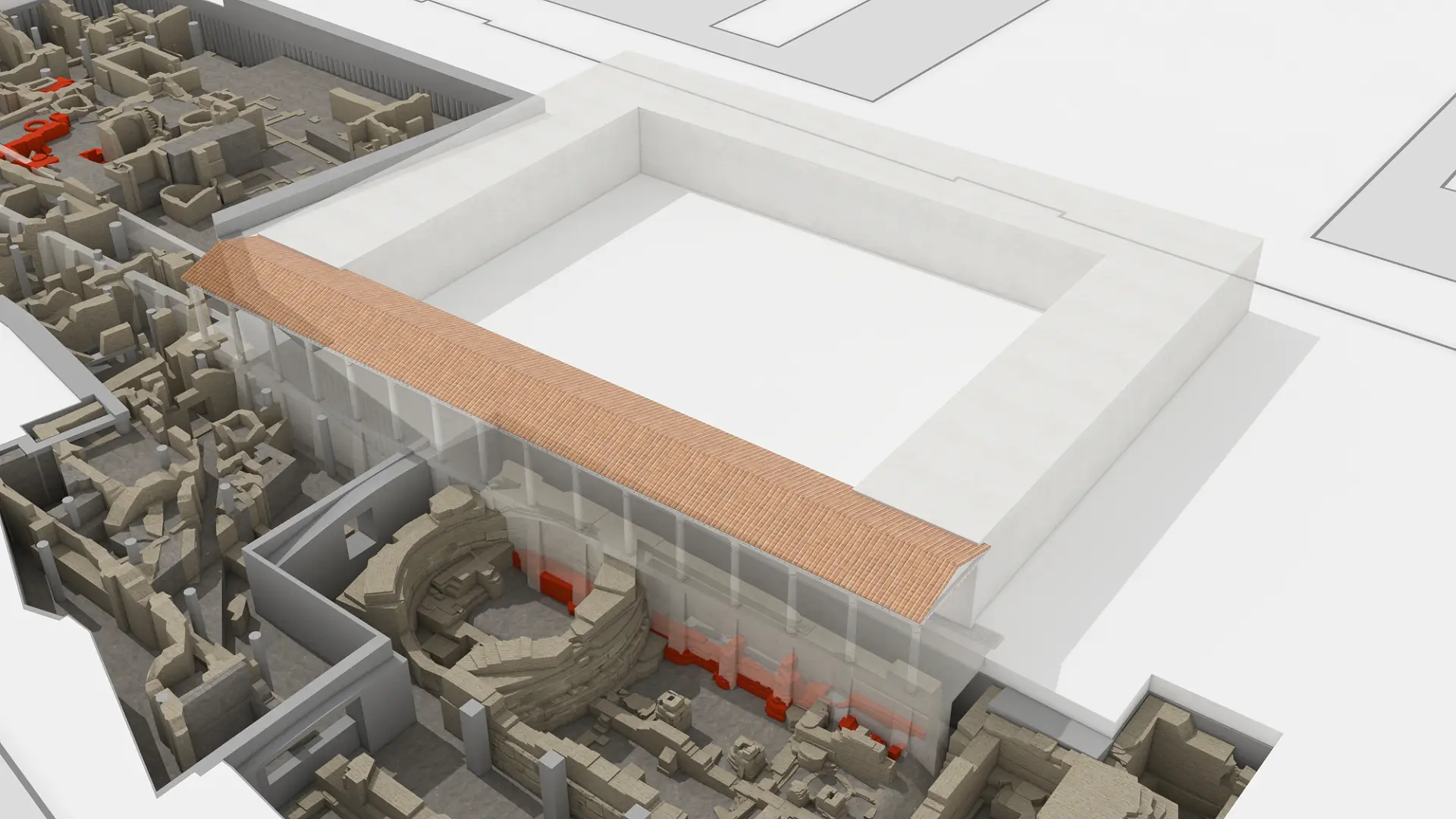 Eine Rekonstruktion eines römischen Palalsts.