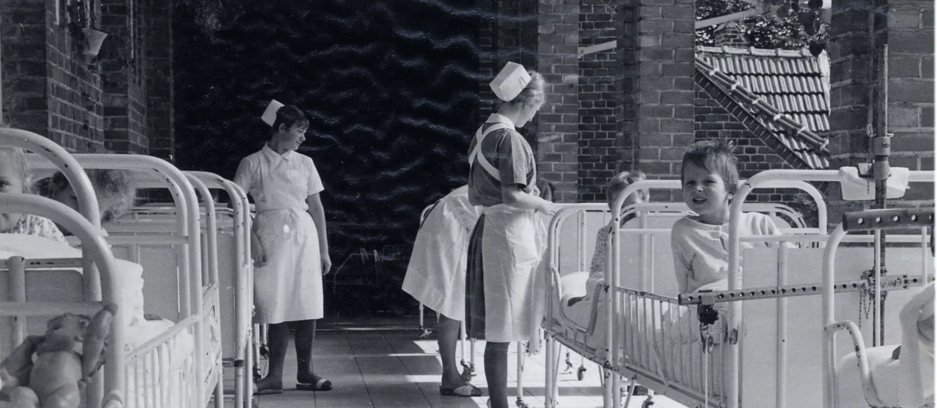 Historisches Bild Balkon LVR-Klinik für Orthopädie Viersen