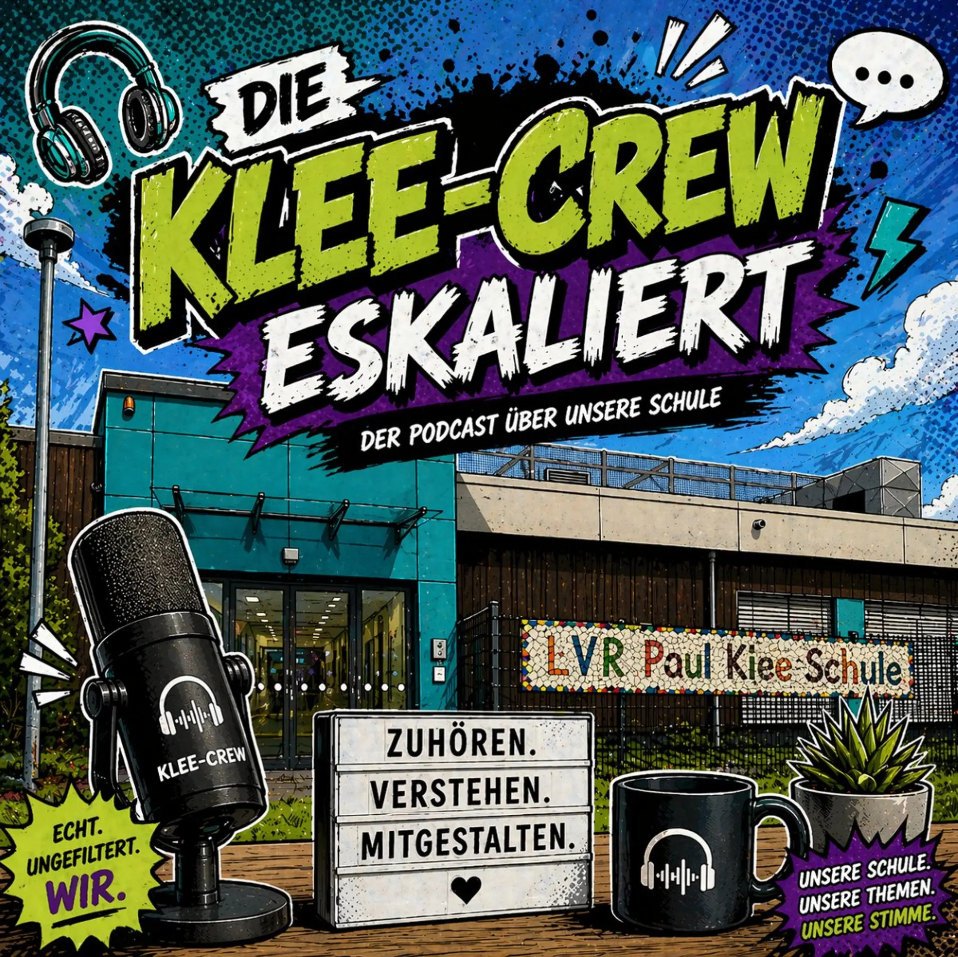 Vier Mitarbeitende stehen vor einem Bildschirm und besprechen gemeinsam Inhalte.