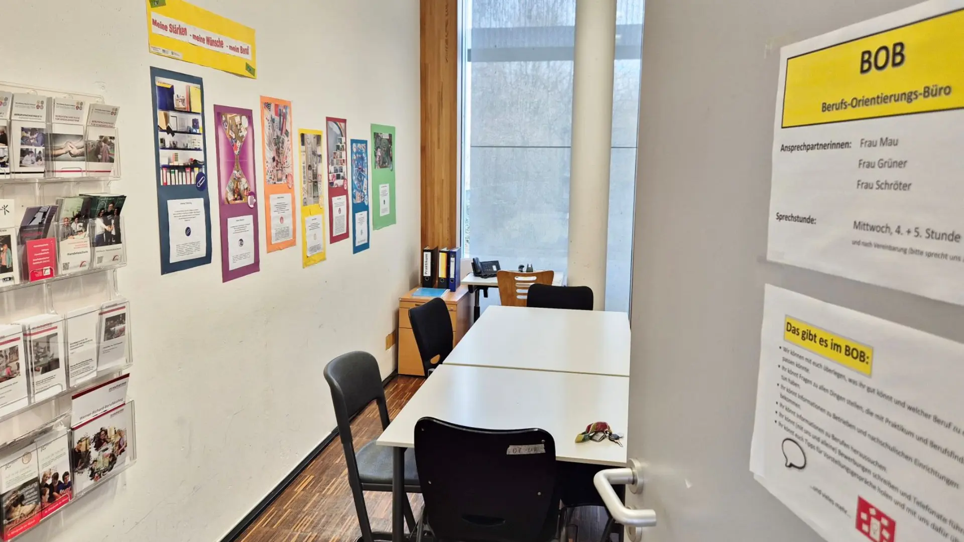 Blick in das Berufsorientierungsbüro der LVR-Schule am Königsforst