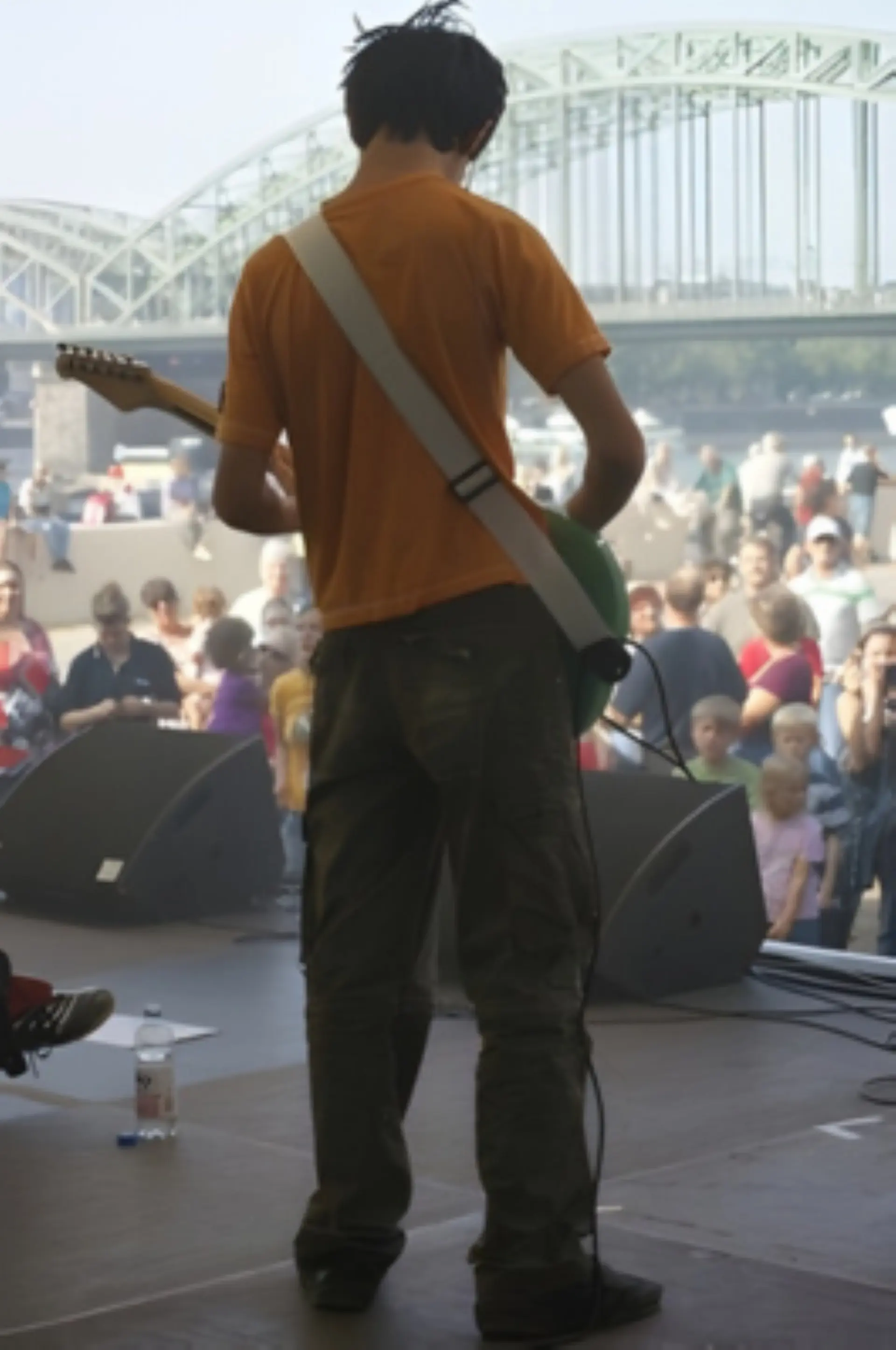 Auftritt der Schulband in Köln am Rhein