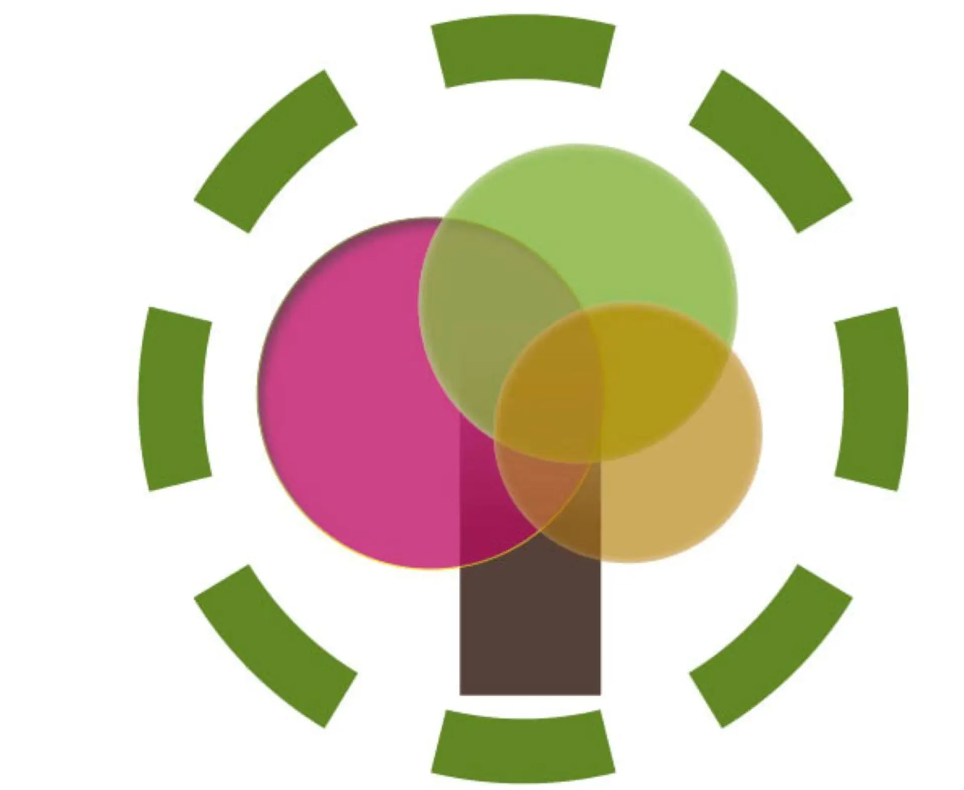 Altes Logo der Schule: Baum dreifarbiger Krone