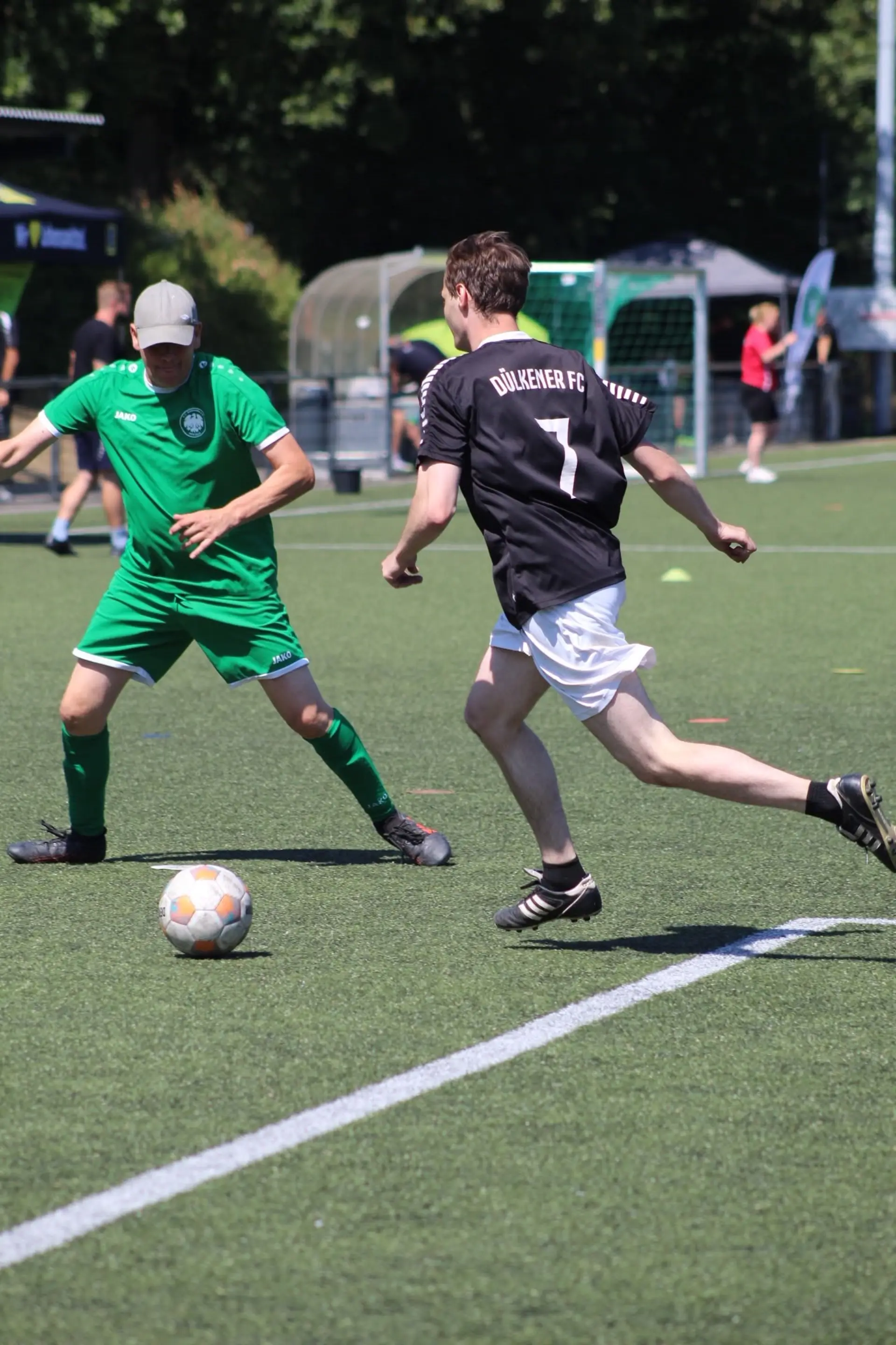 Zwei Spieler im laufenden Match.