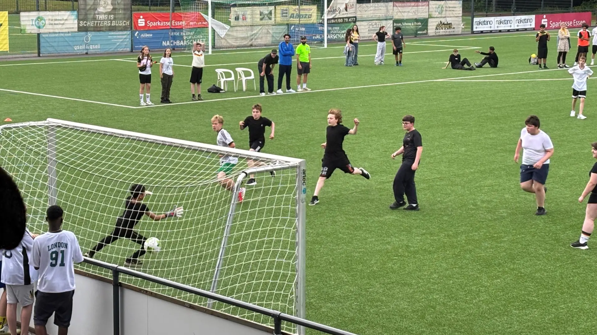 Szene aus dem Fußballspiel