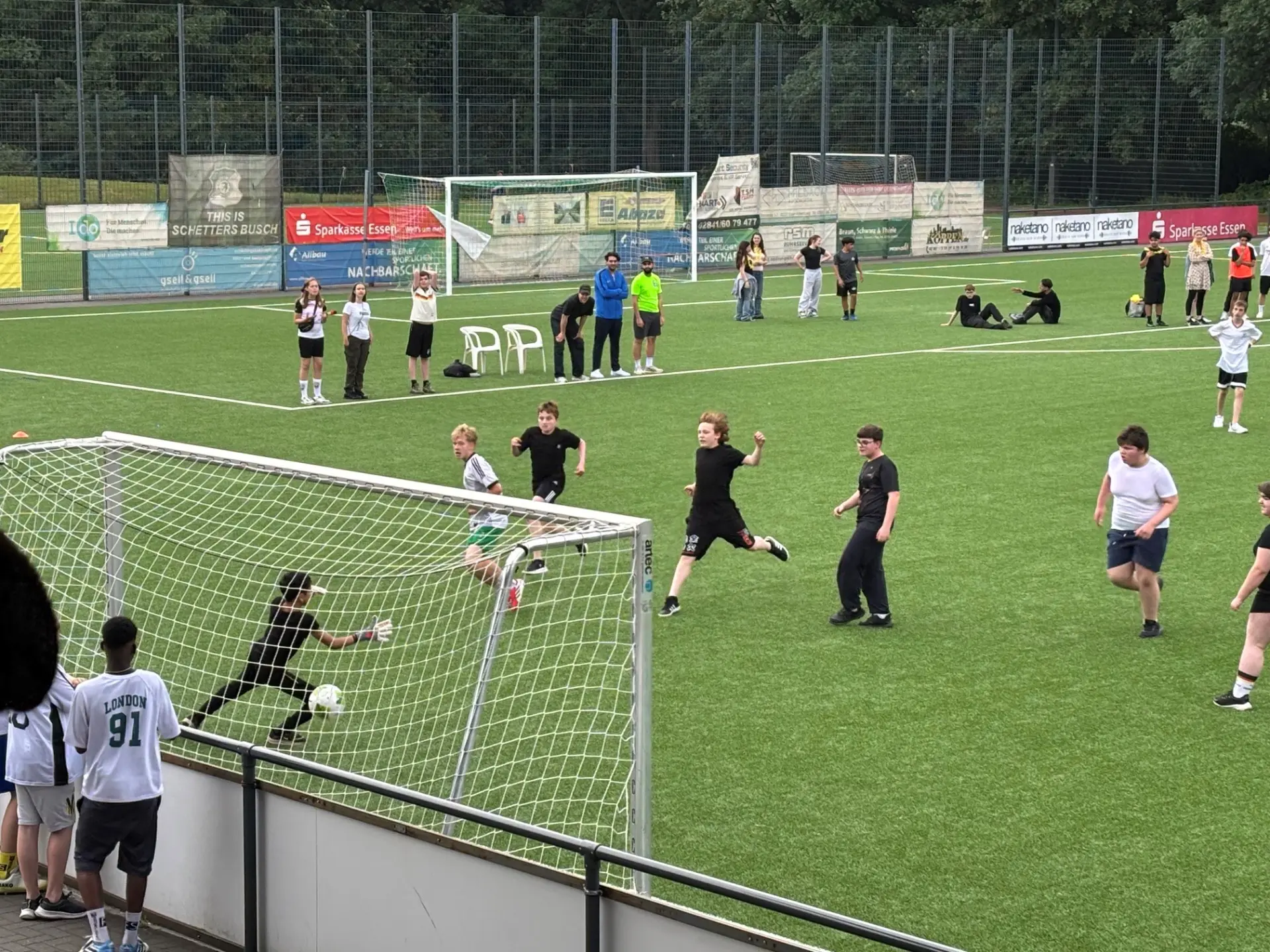 Szene aus dem Fußballspiel